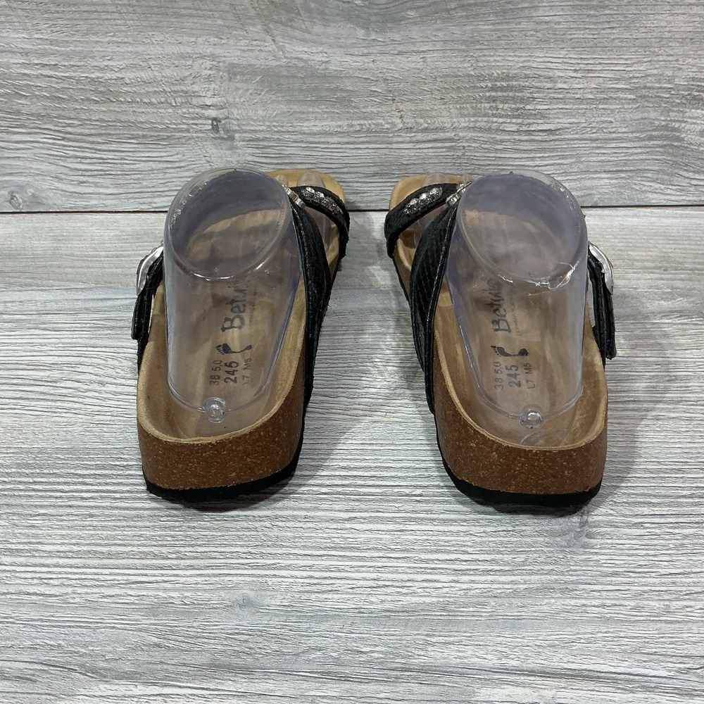Birkenstock Betula Sandals Slides Black Leather Bedazzled Women's Size 38-7 N US - Picture 5 of 12